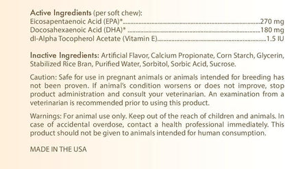 Healthy Breeds Schipperke Omega HP Fatty Acid Skin and Coat Support Soft Chews 60 Count
