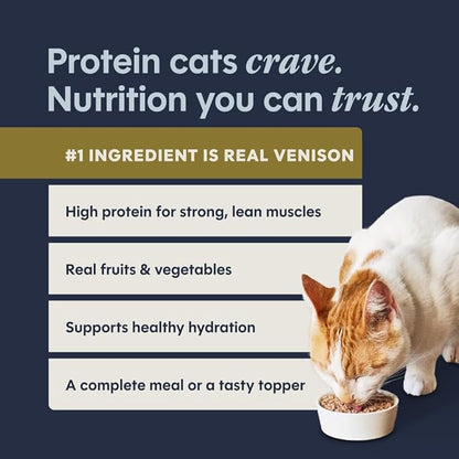 Instinct Original Pate Wet Cat Food, Grain Free Recipe - Real Venison, 5.5 Ounce (Pack of 12)