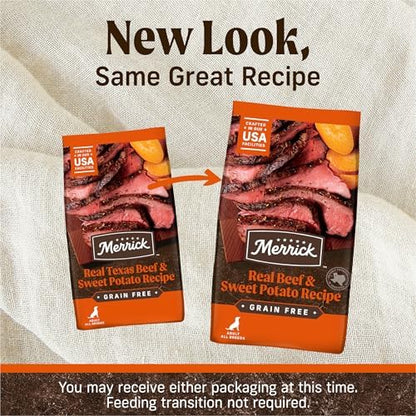 Merrick Grain Free Premium Beef Sweet Potoato Dry Adult Dog Food 10lb Bag