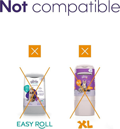 Litter Genie Refill Bags | Jumbo 6-Pack | Up to 4 Months of Supply in 1 Cartridge | Ultimate Odor Control Cat Litter Bags