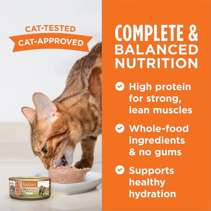 Instinct Original Grain Free Real Salmon Recipe Natural Wet Canned Cat Food by Nature's Variety, 5.5 oz. Cans (Case of 12)