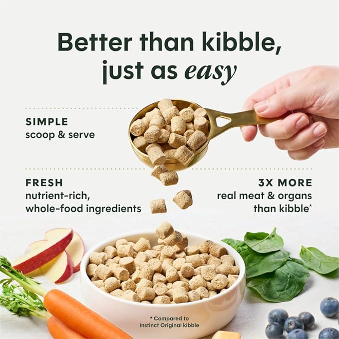 Instinct FreshDried Bites, Natural Freeze-Dried Dog Food, Grain-Free - Wild-Caught Pollock, 24 oz. Bag