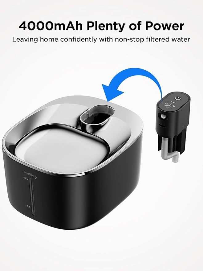 FEELNEEDY Replacement Controller Compatible for Wireless & Battery Operated 4L/135fl oz Cat Water Fountain (YPD-C004P,YPD-C004S)