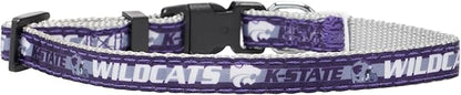Pets First Collegiate PET Collar NEW Version Kansas State Wildcats Dog Collar, Size Small. Best Sports Team Color for Dogs & Cats. A Shiny & Colorful Dog & Cat Collar Licensed by The NCAA