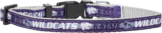 Pets First Collegiate PET Collar NEW Version Kansas State Wildcats Dog Collar, Size Small. Best Sports Team Color for Dogs & Cats. A Shiny & Colorful Dog & Cat Collar Licensed by The NCAA
