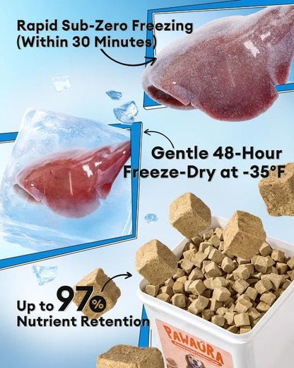 Freeze Dried Chicken Liver Treats for Dogs & Cats, (1.1lb) Value Tub
