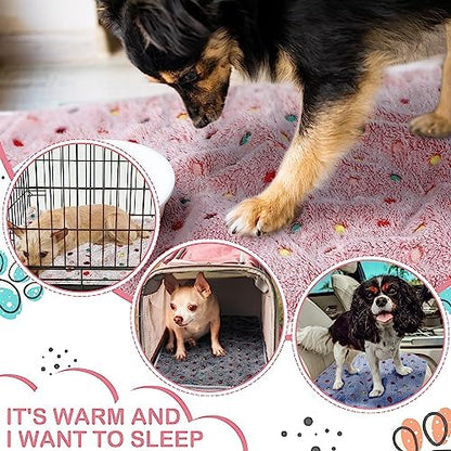 Reginary 4 Pcs Guinea Pig Fleece Cage Liners, Colorful Dot, 24 x 47 Inch