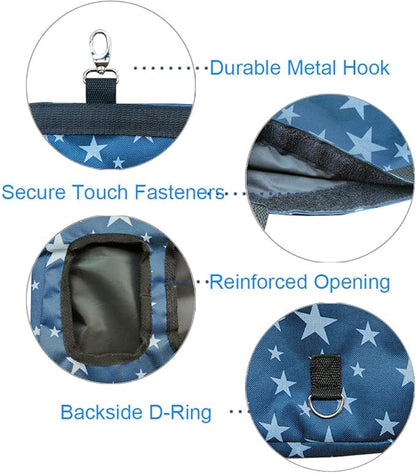 Guinea Pig Hay Feeder, Hanging Rabbit Hay Feeder Bag for Guinea Pigs Bunnies Chinchillas. Stars, 2 Count