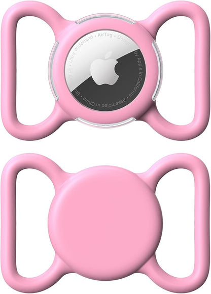 Waterproof AirTag Holder for Dog Collar, Soft Slide-On Dog AirTag Holder | Full-Body Protection, No-Dangle Fit, Ultra-Durable, Lightweight, Tool-Free Installation, Clear Cover, Fits Dog & Cat Collars