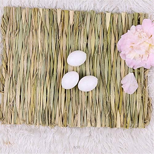 Hamiledyi Grass Mat Woven Bed Mat for Small Animal Bunny Bedding(Pack of 3)