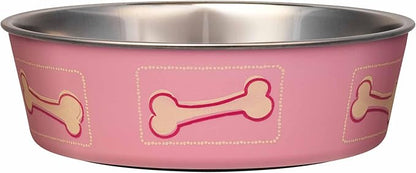 Loving Pets Coastal Bella Bowl for Dogs, Medium, Pink