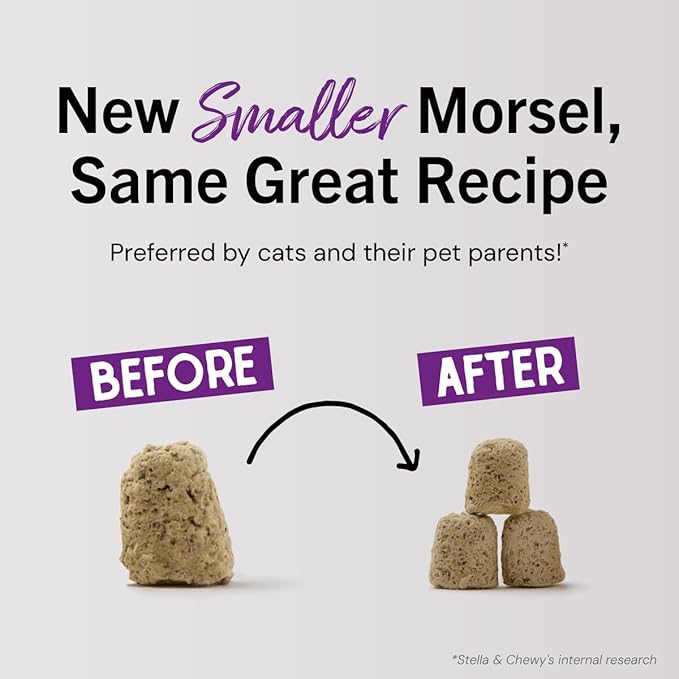 Stella & Chewy's Freeze-Dried Raw Cat Dinner Morsels - Premium Rabbit Recipe with 98% Responsibly-Sourced Meat & Organs - Natural Grain-Free Cat & Kitten Food - Made in USA - 18oz (Pack of 2)