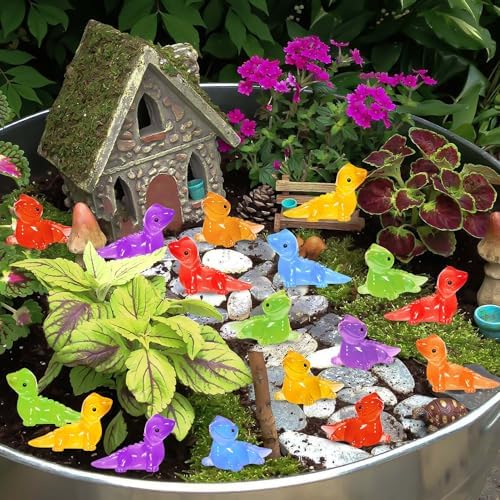 150PCS Luminous Mini Resin Lizards Tiny Glow Lizard Figurines Bulk