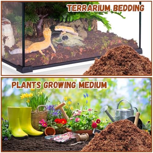 Legigo 6 Pack Coconut Fiber Substrate, Natural Coco Coir Reptile Bedding