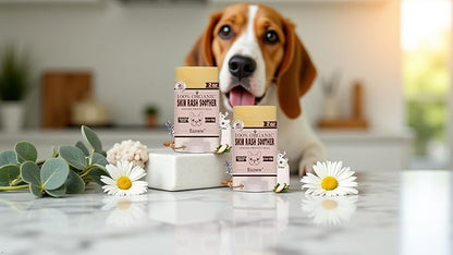 Dog Irritated Skin Relief - Hot Spot Soother Skin Treatment Moisturizer, Anti-Itch & Allergy Dog Lotion, Coconut Oil for Itchy Skin- Soothing Relief for Dry Itchy Coat, Balm 2oz - 2 Pack