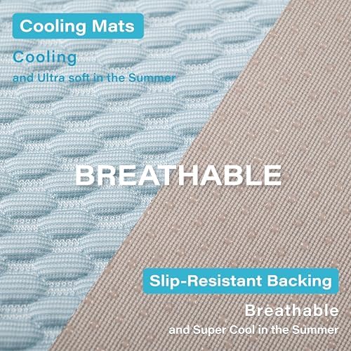 MICROCOSMOS Pet Cooling Mat & Sleeping Pad- Breathable Bubble Surface, EZ Clean. Keep Cooling for Pets, Kids and Adults in Summer.(BlueWhite, 59" x 40")