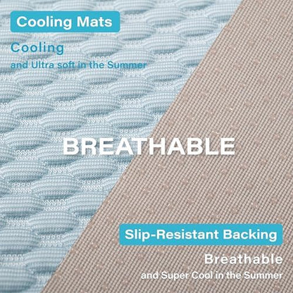 MICROCOSMOS Pet Cooling Mat & Sleeping Pad- Breathable Bubble Surface, EZ Clean. Keep Cooling for Pets, Kids and Adults in Summer.(BlueWhite, 40" x 28")