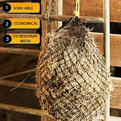 Texas Haynet - Slow Feeder Hay Net, 1.5 in Holes, Easily Holds 2 to 4 Flakes