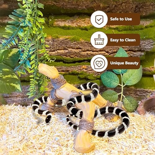 Tfwadmx Snake Climbing Branch,Resin Reptile Enclosure Decor
