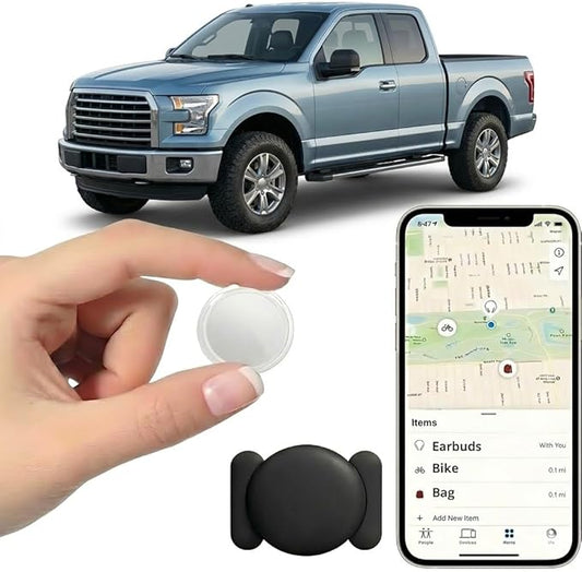 No Subscription GPS Tracker for Vehicles Work with Find My (iOS Only) Mini Tracker Tags Global Coverage Hidden Car Locator Tracking Device with Waterproof Magnetic Case for Luggage,Pets
