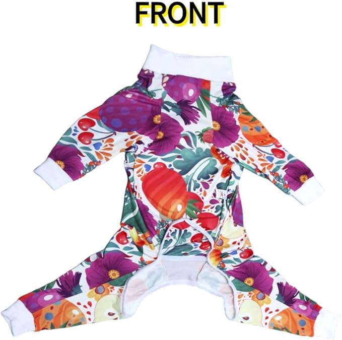 Xqpetlihai Dog Onesie Surgery Recovery Suit for Medium Large Dogs Recovery Shirt for Abdominal Wounds or Skin Diseases Bodysuit Dogs Pajamas(F,S)
