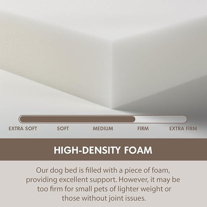 Cozzze Medium Sized Orthopedic Dog Beds, Donut Calming Pet Beds with Comfort Foam Support, Fluffy Non-Slip Couch for Dog and Cat, with Washable and Indestructible Cover, 32 Inches, Beige