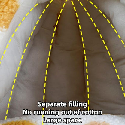 Cat House,Cat Beds for Indoor Cats,Pet Cat Litter Large Yurt,Cat Beds for Indoor Easy to Clean Cat Bed cave,Self Heating cat pad Suitable for Cats Up to 16.53 Lbs (Yellow,X-Large)