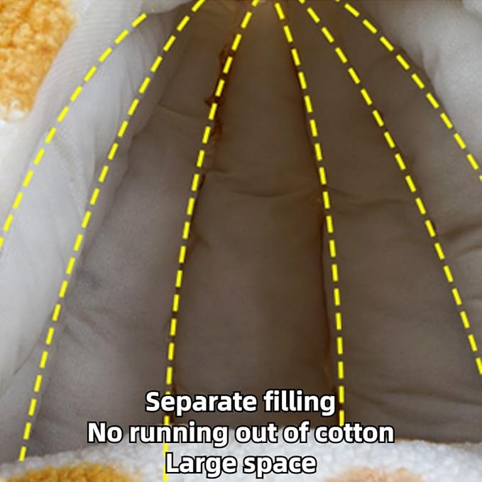Cat House,Cat Beds for Indoor Cats,Pet Cat Litter Large Yurt,Cat Beds for Indoor Easy to Clean Cat Bed cave,Self Heating cat pad Suitable for Cats Up to 16.53 Lbs (Yellow,Large)