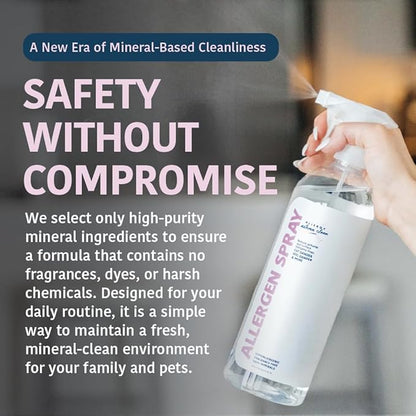 Allergy Asthma Clean Allergen Spray, Pets, Dust Allergies & More, Air & Surface Control, Just Add Water, Bottle Plus Two Refills, Over 100oz Total
