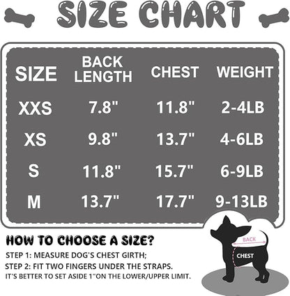 4 Pack Dog Clothes for Small Dog Black Puppy Clothes Soft Chihuahua Clothes K9 Security Pattern Small Dog Shirt Summer Autumn Pet Clothing (Medium)