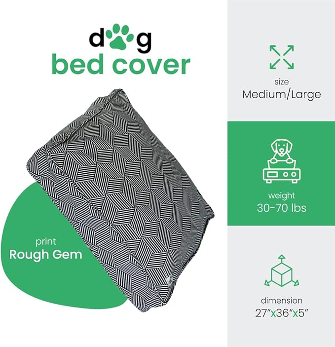 Molly Mutt Rough Gem Duvet, Medium/Large, 27"x36"x5", Rough Gem