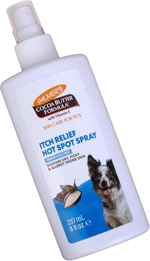 Palmer's for Pets Itch & Hot Spot Relief Spray with Cocoa Butter; Dog Skin Conditioner Spray with Vitamin E and Cocoa Butter, Skin Allergy Spray for Dogs, 8 Oz - 6 Pack