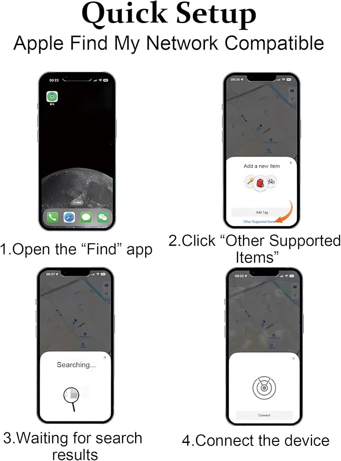 Mini GPS Tracker for Vehicles No Subscription, iOS Only, 2 Pack | Hidden Tracking Device, Car Tracker Work with Apple Find My, Vehicle Tracker with Audio for Kids, Dogs, Key, Luggage