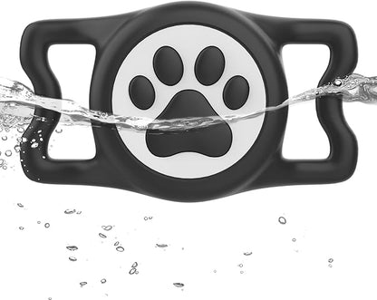 IP68 Waterproof Dog AirTag Holder for Dog Collar, Soft, Stretchy Silicone | Full-Body Protection, Easy Tool-Free Installation, Quiet, No-Dangle Fit, Lightweight, Fits Dog & Cat Collars of All Widths