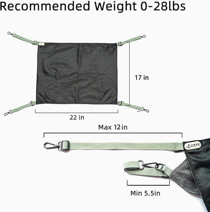 2-Piece Reversible Cat Hammock, Hanging, Washable, Waterproof, Cooling Pad for Cats (Large, BlackRed)
