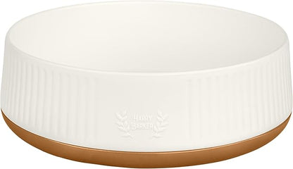 Harry Barker Small Modern Dog Bowls, 2-Pack Eco-Friendly Plastic Pet Food & Water Bowls, Non-Slip Base, Dishwasher Safe, BPA-Free, Neutral Design