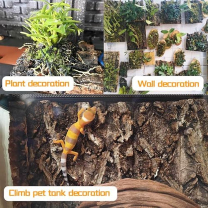 Hamiledyi 6PCS Cork Terrarium Background 15.7x11.8in Natural Large Cork Bark Backdrop Reptile Climbing Mat Tank Accessories Habitat Decor for Spider Lizard Chamelon Turtle Beared Dragon