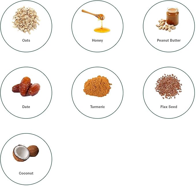Lord Jameson: Golden Health 6 oz - Dog Wellness Treats, Organic Soft & Chewy No-Bake Bites, Anti-Inflammatory, Oats, PB & Coconut, Preservative Free