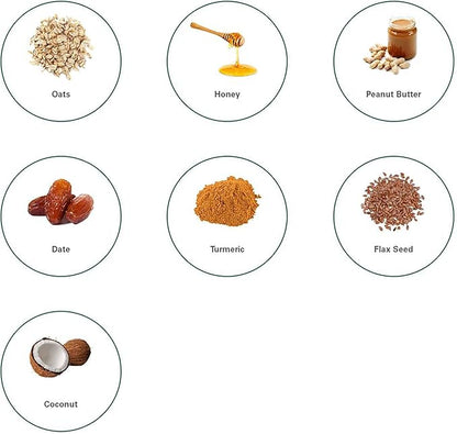 Lord Jameson: Golden Health 6 oz - Dog Wellness Treats, Organic Soft & Chewy No-Bake Bites, Anti-Inflammatory, Oats, PB & Coconut, Preservative Free
