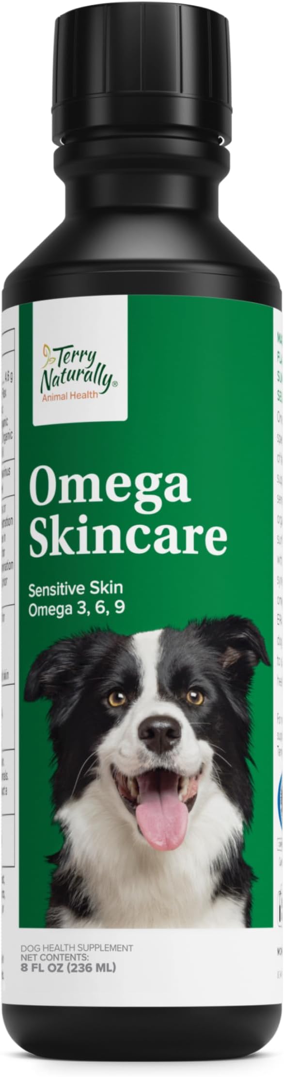 Terry Naturally Omega Skincare - Canine Skin Health Pet Supplies - Skin Support for Dog's Health - Omegas for Animals - Pet Skincare Supplements - 8 fl oz