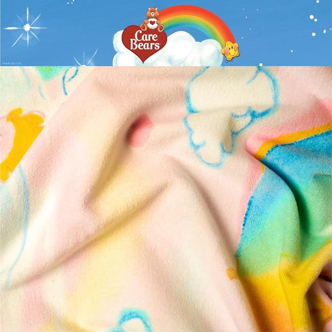 Franco Collectibles Care Bears Heart Classic Retro Super Soft Cotton Bath/Pool/Beach Towel, 60 in x 30 in, (Official Licensed Product)