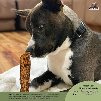 Redbarn Pet Products Bully Slices Beef Hide Dog Treats, Peanut Butter Flavor - Slow Roasted Grain-Free Rawhide Chew No Artificial Preservatives - 9 oz. 12 Bags