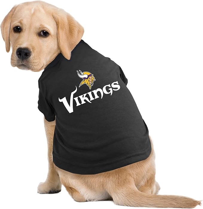 Littlearth NFL Minnesota Vikings Pet T-Shirt, Team Color, X-Small