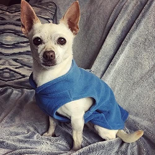 Gooby Fleece Vest Dog Sweater, Blue, Medium
