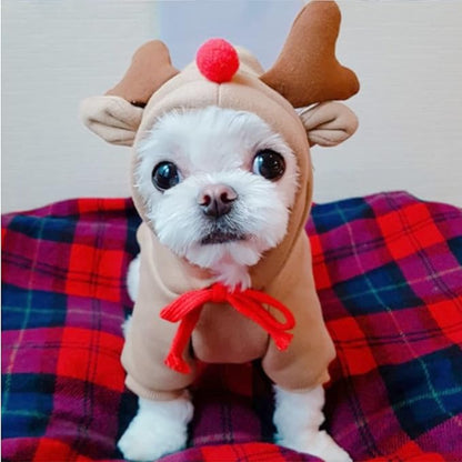 Pet Clothes Dogs Hoodie Sweatshirt - Elk Fruit Shape Cold Weather Clothes Costume Outfit for Puppy Cats Small MediumDog (L)