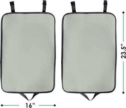 FH Group Faux Leather Auto Seat Back Kick Protectors, Heavy Duty Car Kick Mats for Kids –2-Pack Back Seat Protector for Driver and Passenger Seat, Waterproof Protection, Easy to Clean