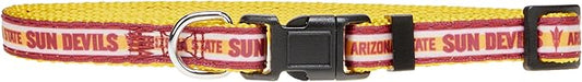 Pets First Collegiate PET Collar New Version Arizona State Sun Devils Dog Collar, Size Small. Best Sports Team Color for Dogs & Cats. A Shiny & Colorful Dog & Cat Collar Licensed by The NCAA