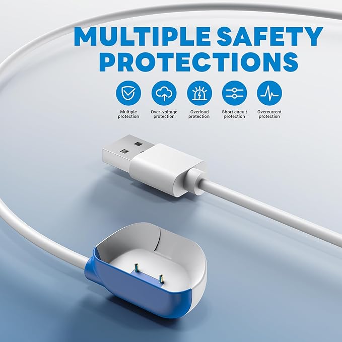 USB Charging Cable Compatible with Tractive GPS Pet Tracker Location Smart Activity for Dogs Replacement Magnetic Charger Base (New White)