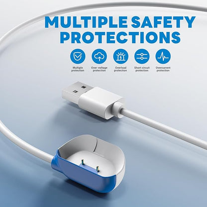 USB Charging Cable Compatible with Tractive GPS Pet Tracker Location Smart Activity for Dogs Replacement Magnetic Charger Base (New White)