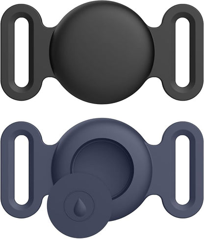 Vancle at Case for Dog Collar, Waterproof Apple Air Tag Protective Holder GPS Tracking Finder for Pet, Silicone Case for Dog Collar Cat Loop Holder Pet Accessories
